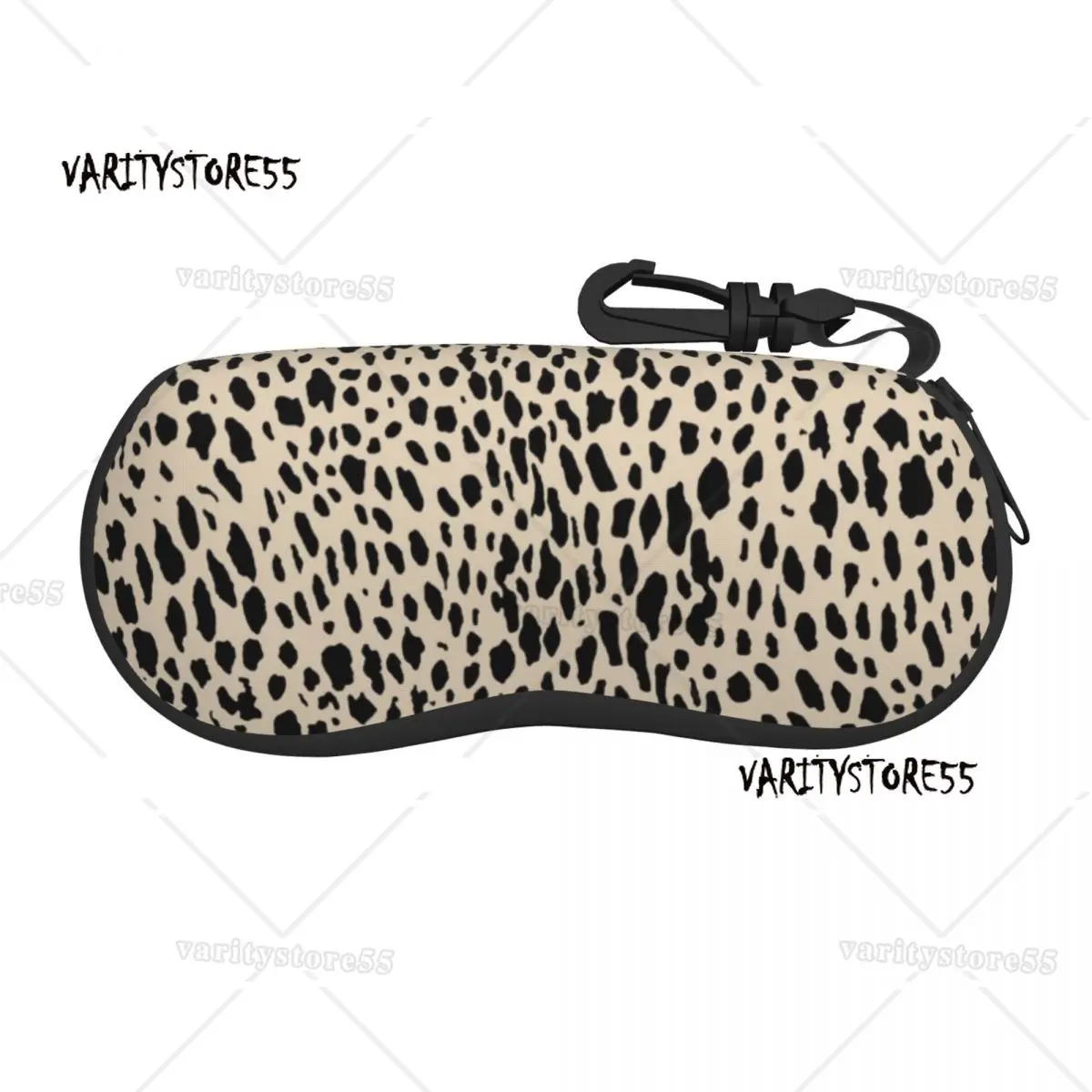 Tan Cheetah Eyeglass Glasses Case Men Women Soft Leopard Animal Skin Sunglasses Protective Pouch