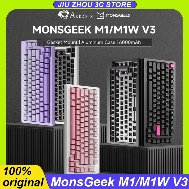 AKKO X MonsGeek M1/M1w V3 Mechanical Keyboard/Barebone Kit Aluminum Case 75% 3/5 Pin Hot Swap Rgb Gasket Custom Game Keyboard