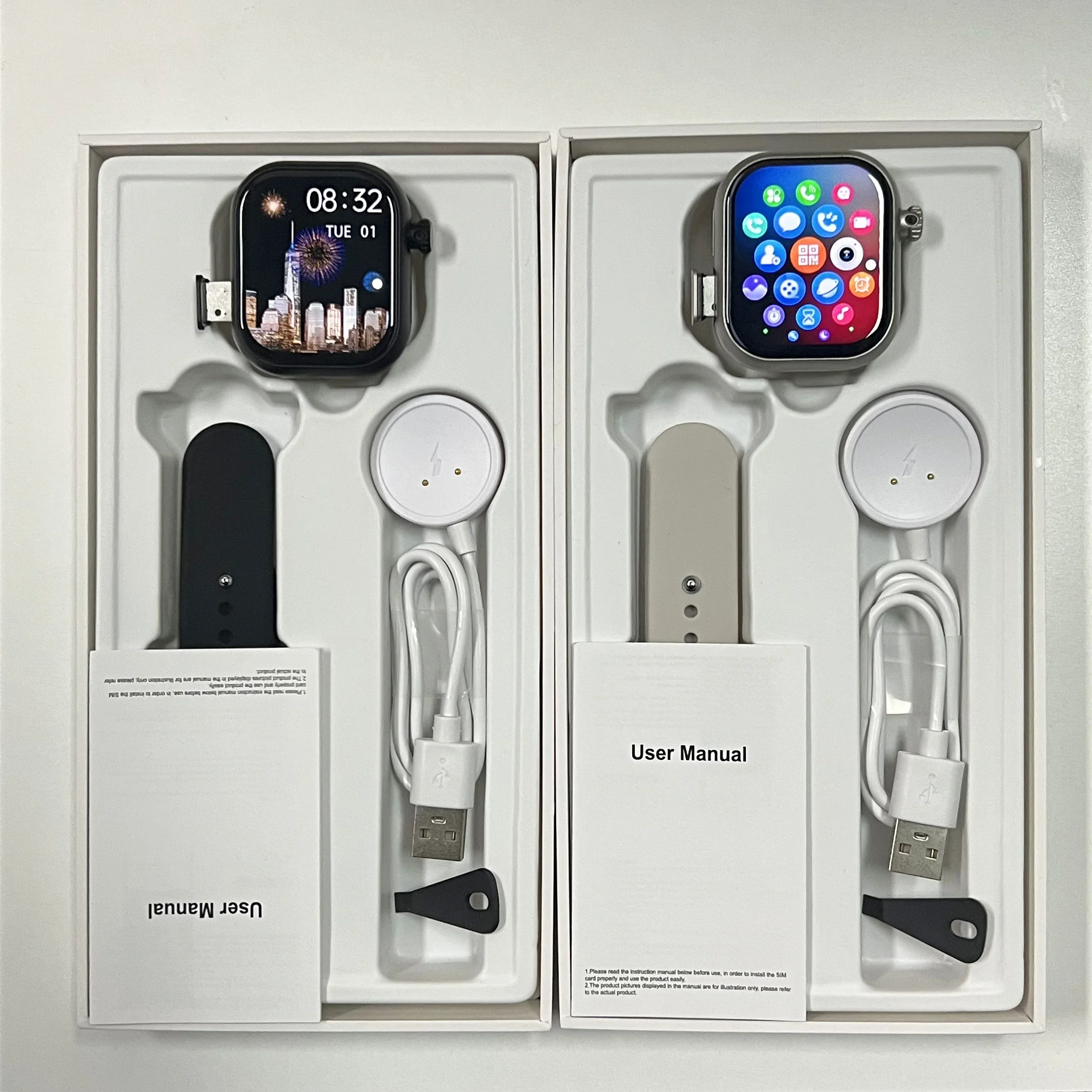 Android Smartwatch with 180° Rotating Camera & SIM Card Slot