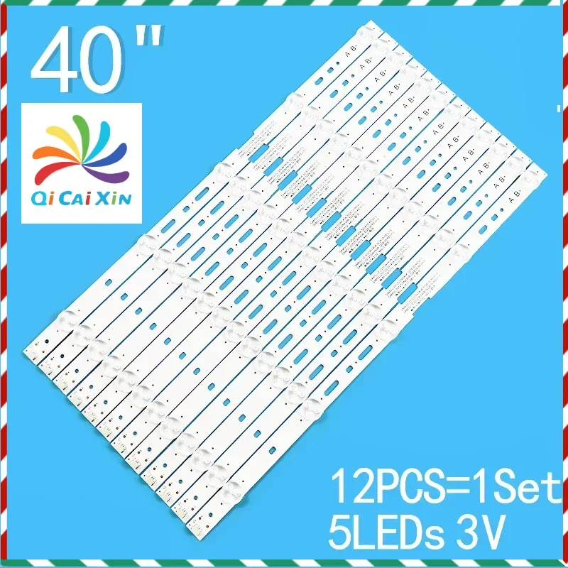 

New 12PCS/lot 5LEDs 3V 385mm For 40" TV SONY KLV-40EX430 KLV-40EX43A,SAMSUNG 2012SONY40 A 3228 05 REV1.0,2012SONY40 A B