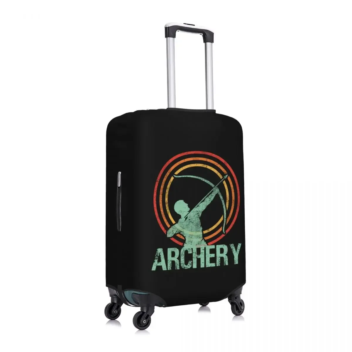 Custom Funny Retro Archery Arrow Bow Luggage Cover Protector Washable Vintage Archer Travel Suitcase Covers