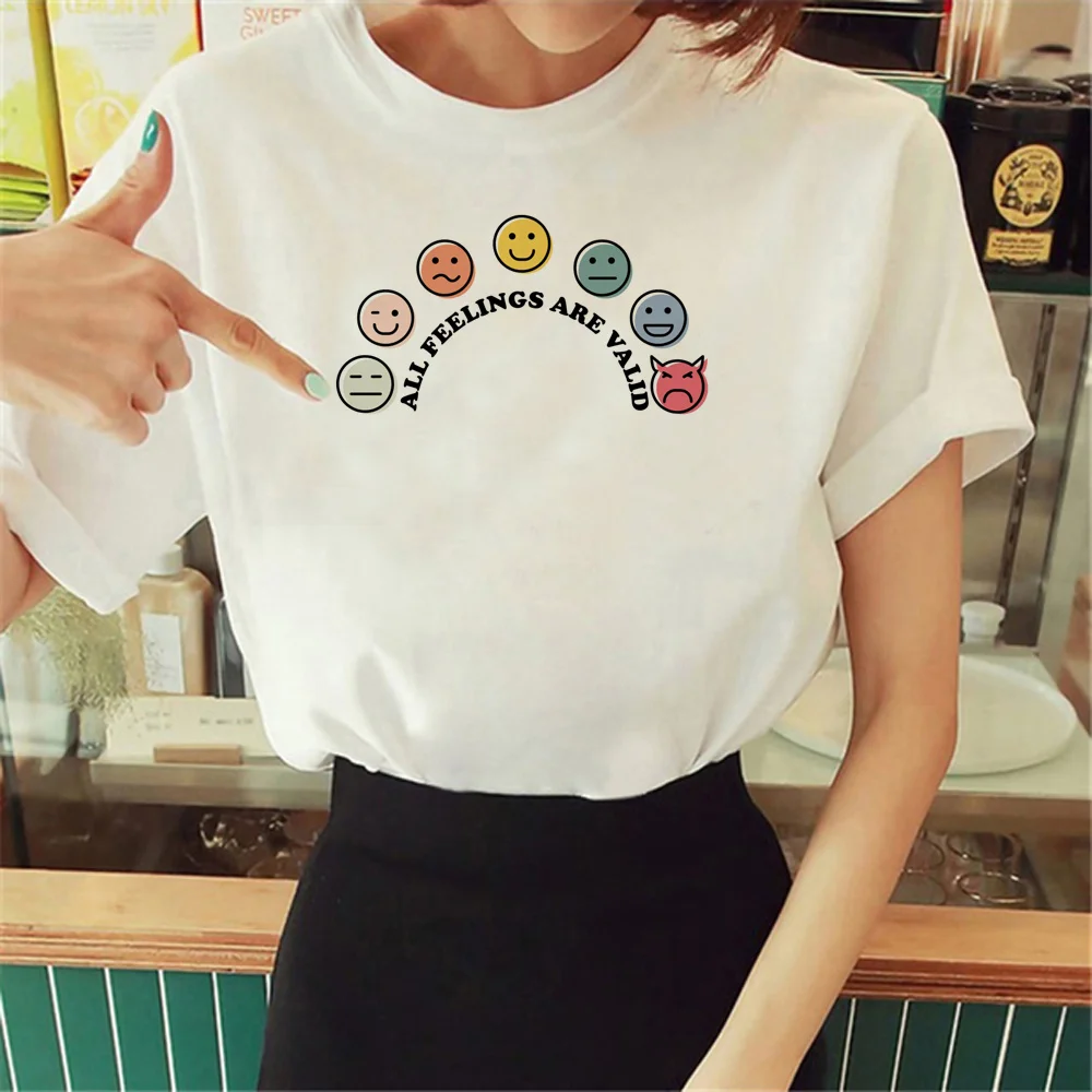 Mental Health t-shirts women harajuku Japanese Y2K t shirt girl anime clothing