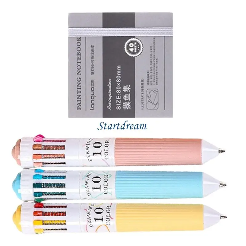 

Retractable Ballpoint Pen 10 Colors Multicolor Pen School Supplie For Students Journaling Note Taking Art Projects K92C