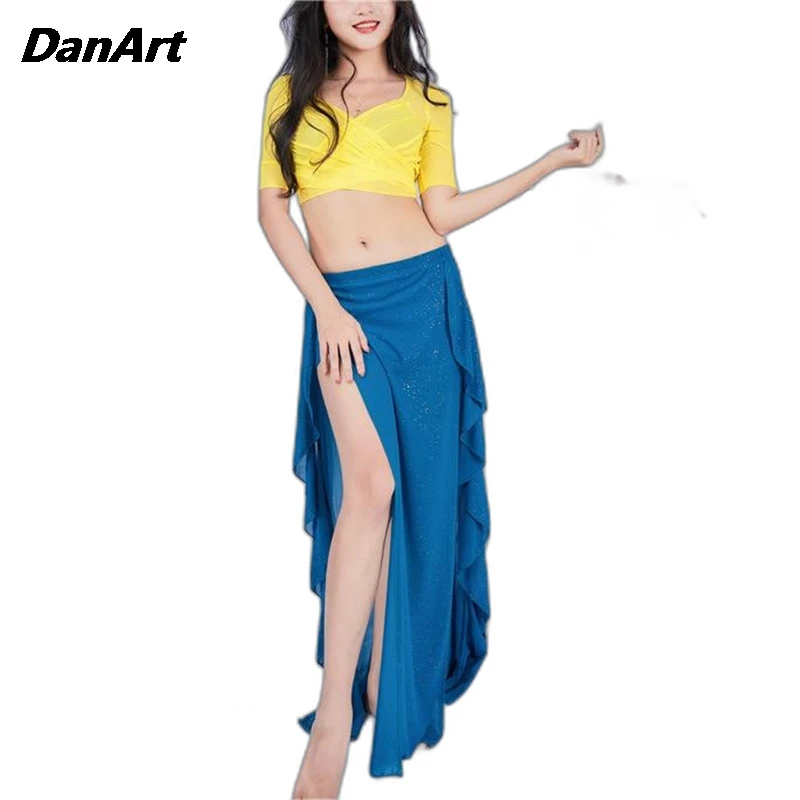 New Belly Dance Costumes Women's Sets Group Uniforms Long Skirts Performance Costumes and Dance Practice Training Clothing 2pcs