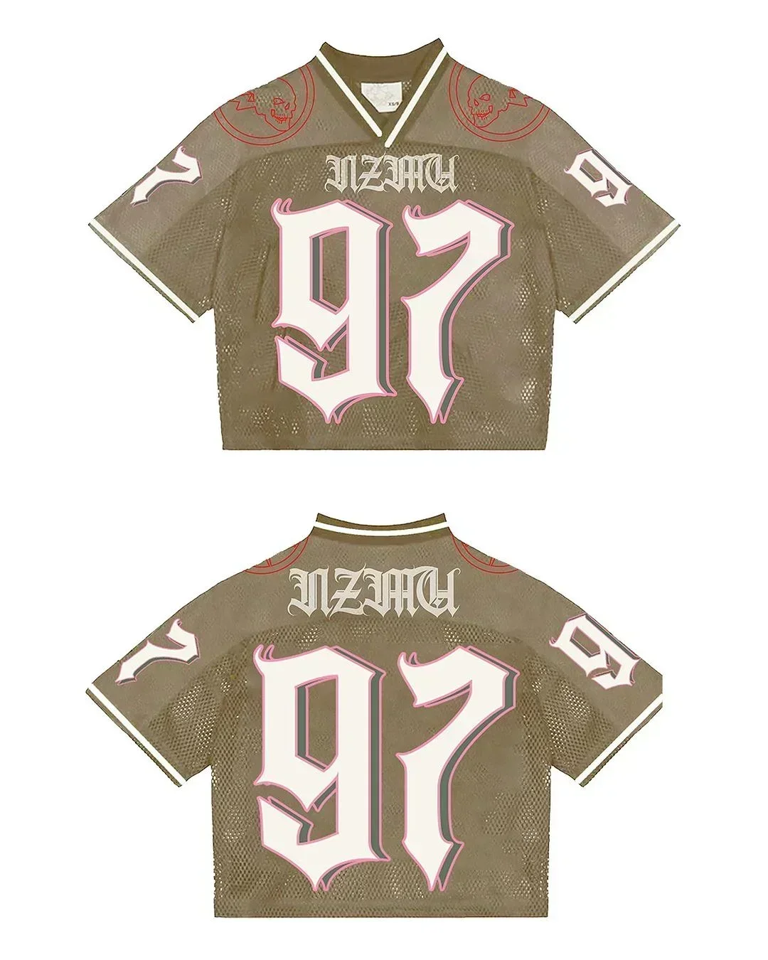 Y2K Summer Fashion Retro Street Football T Shirt Breathable Splicing Loose Jersey Streetwear Casual Breathable Sleeve Top