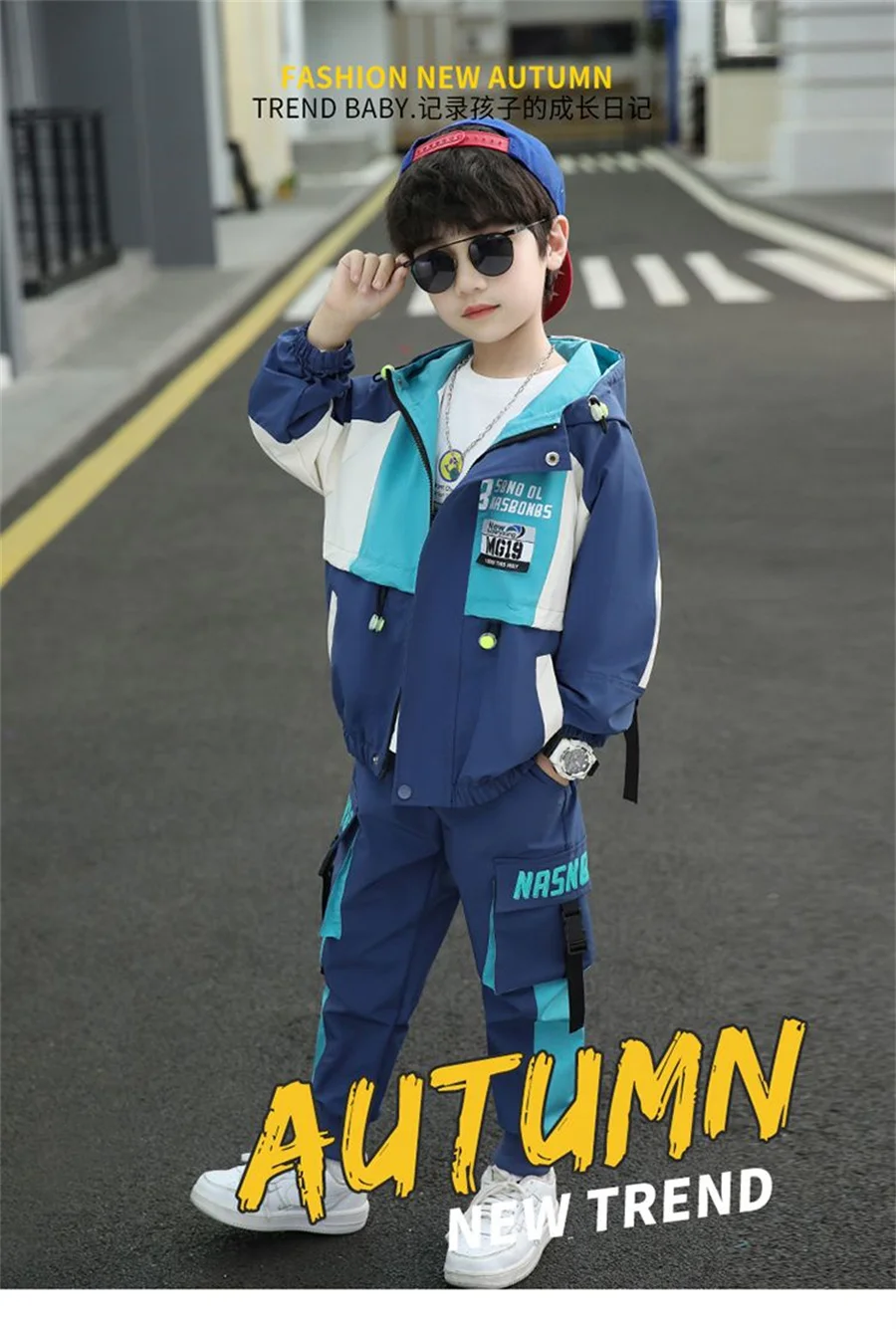 Boys Clothing Suits Sweatshirts +Pants Coat Spring Autumn Kids Teenagers Outwear High Quality Coat Kids Cotton Tracksuit Sport S