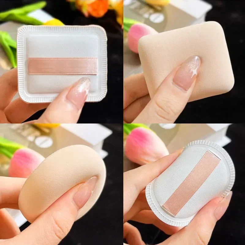 伸縮性のある綿のスポンジセット,非常に柔らかく,化粧品,美容ツール,フェイスベース,パウダー,コンシーラー,1個,3個