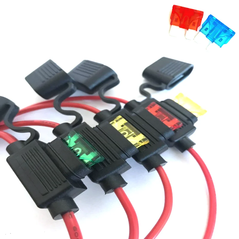 

1Set Standard/Mini/Micro Car Waterproof Fuse Box Blade Type In Line Fuse Holder Power Socket 18/16/14/12AWG 5A 10A 20A 30A40A50A