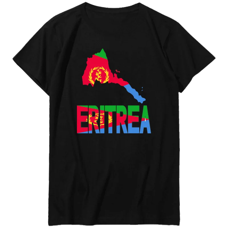 Big Size Cotton Short Sleeve T Shirt Eritrea Map Eritrean Flag Africa Fashion Graphic T Shirts Summer New Shirts And T-Shirts