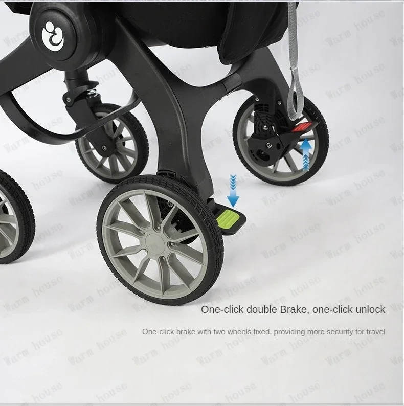 Kinderwagen 4 in1 multifunktion aler Neugeborenen Kinderwagen 3 in1 faltbarer Korb Typ leichter Kinderwagen – Detail 21