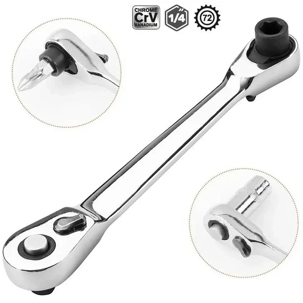 

New Mini Ratchet Wrench Double Ended Quick Socket Ratchet Wrenches Hand Repair Wrench Screwdriver Hex Torque Tools