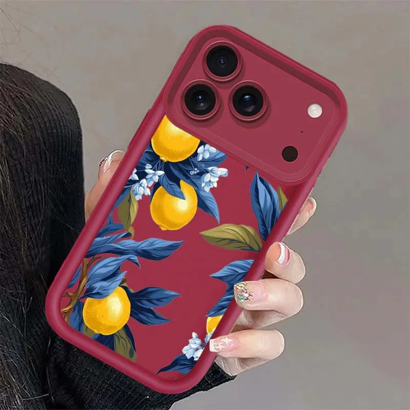 Tree Oranges For Apple iPhone 17 16 15 14 13 12 11 Pro Max Plus Air Mini Eye Ladder Phone Case Cover