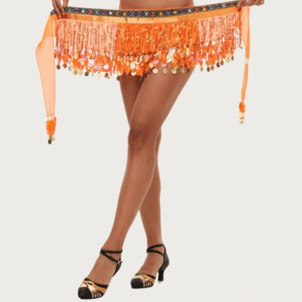 Criativo cinto de dança do ventre colorido boho lantejoulas cintura corrente saias glitter lantejoulas envoltório saia dança do ventre hip cachecol feminino