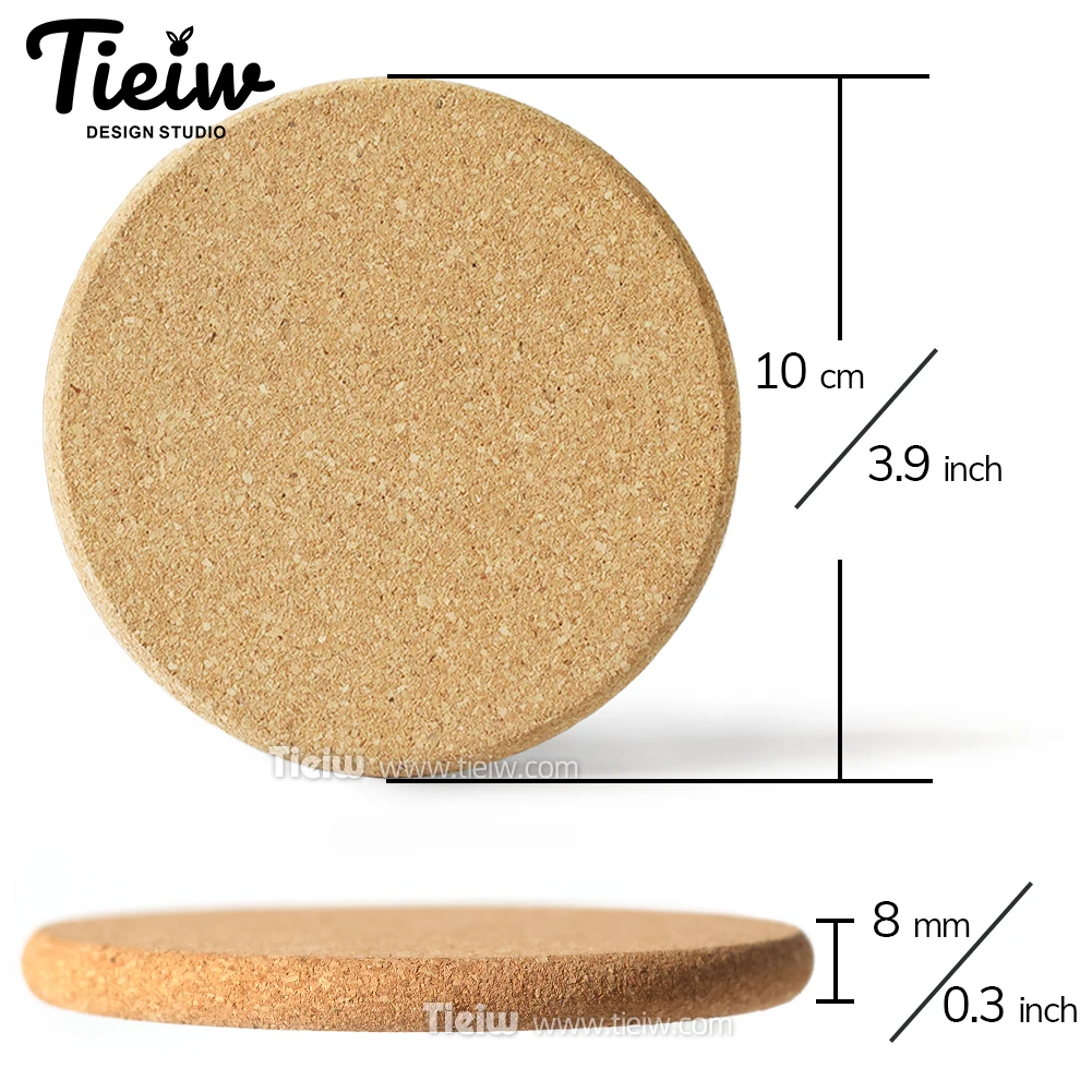 30pcs Personalized Cork Coasters-Tieiw Design-Wedding Favor for Guests Party Bridal Shower Corporate Engraved Coaster Gifts Bulk