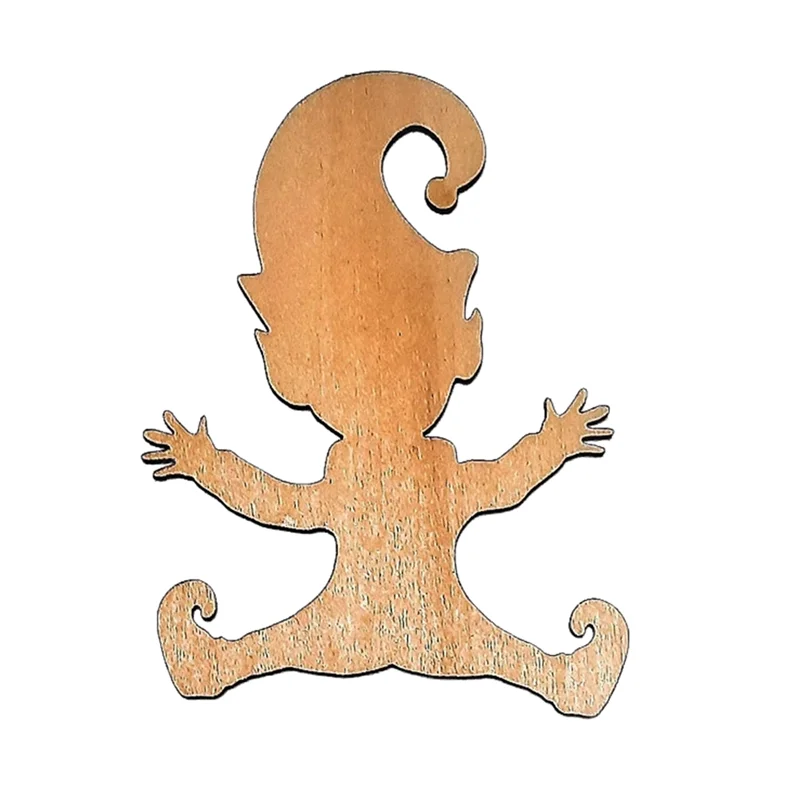 A59E-Gnome Трафарет Gnome Window Сливы гнома Рождественский шаблон следа гнома - Трафарет деревянного следа B Прочный Легкий в использовании