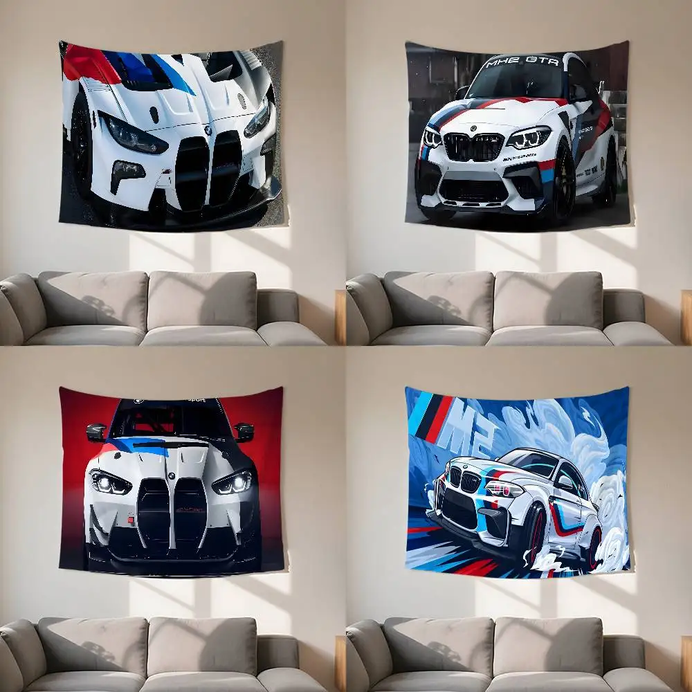 B-Blue Red Car For B-Bmwes-S Tapestry Customizable Tapestries Of Various Styles wall Hangings Celebrity Printing,wall Hangings