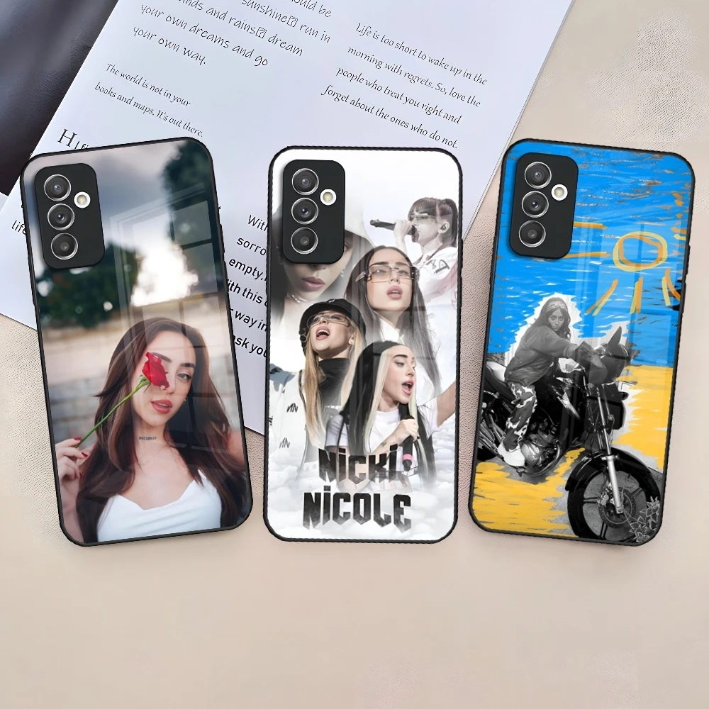 Singer Nicki Nicole Phone Case for Samsung Galaxy S24 S23 S22 S21 S20 A24 A34 A54 A53 Note20 M54 Fe Ultra Plus Glass