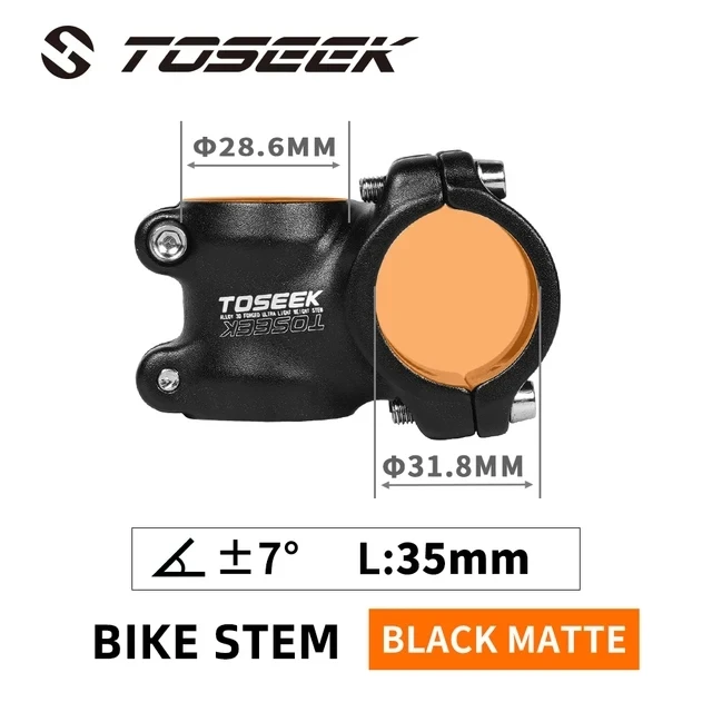 Toseek-超軽量アルミニウム自転車ハンドルバーステム、パワーmtb