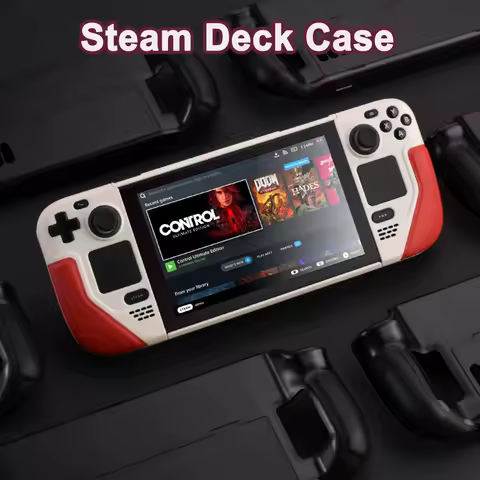 Protective Case for Steam Deck Soft Flip Leather Cover with Stand Full Protection Non-Slip Steam Deck Accessories