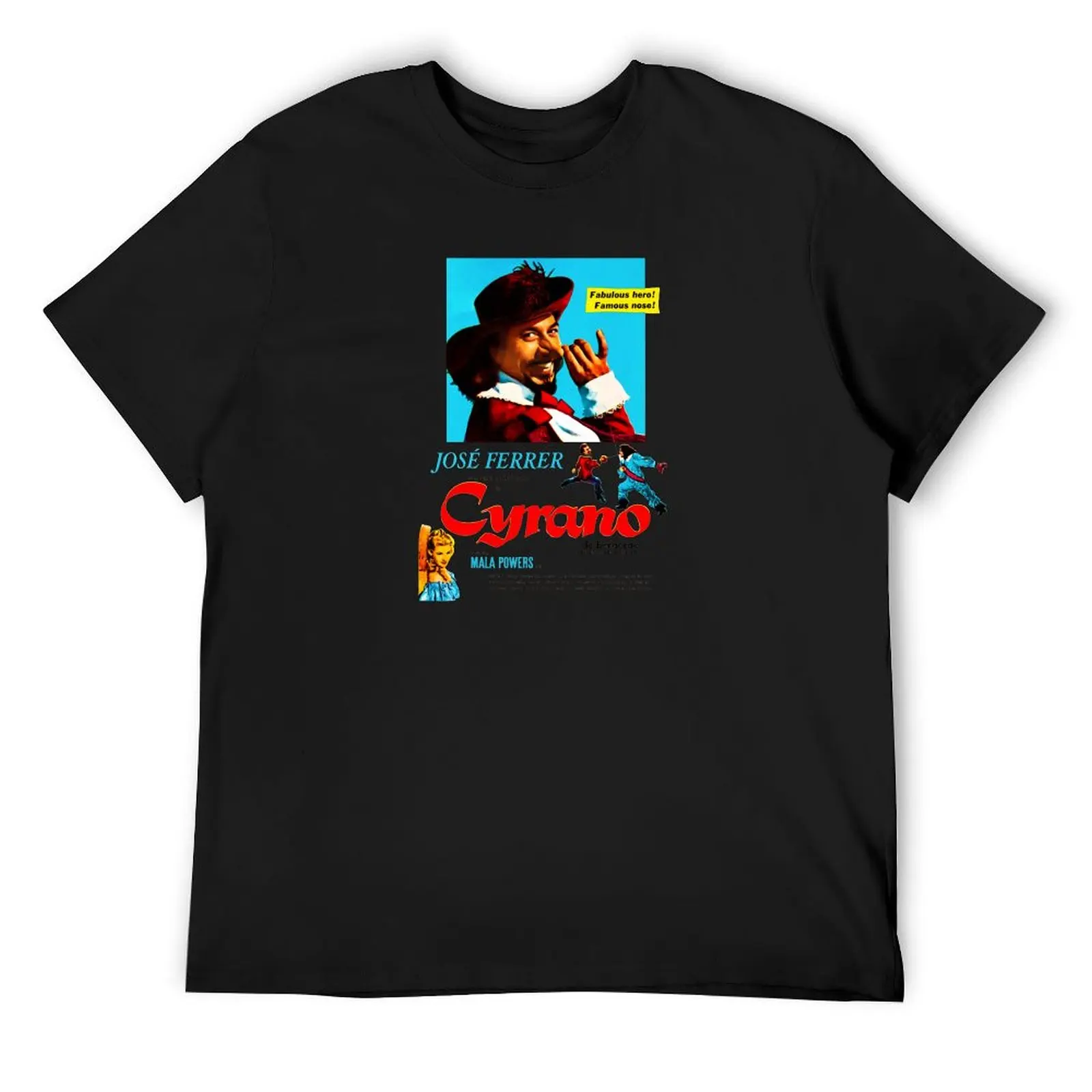 Cyrano de Bergerac Movie Poster 1950 T-Shirt graphics customs oversized graphic tee men t shirt