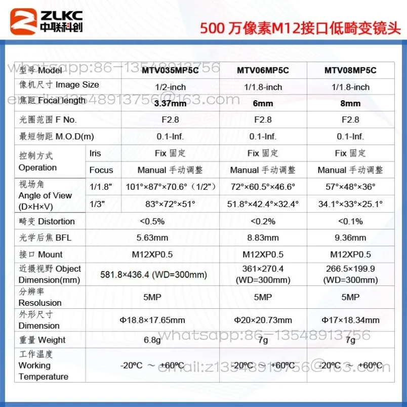 M12 low distortion industrial lens 1/1.8 target surface 3.37/6 -50mm S port to C port vision lens 1 piece price