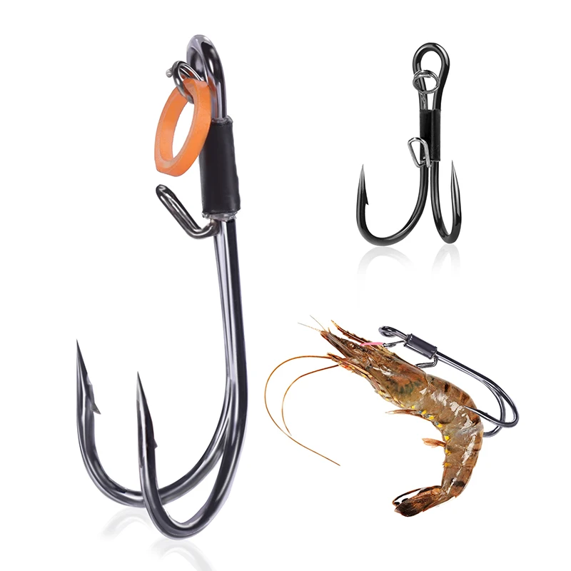 

Duple Hooks Live Shrimp Hooks Set With Barbed Hooks Fishing Butterfly Hooks Two Claw Hooks Basses Hook Factory Direct Sale