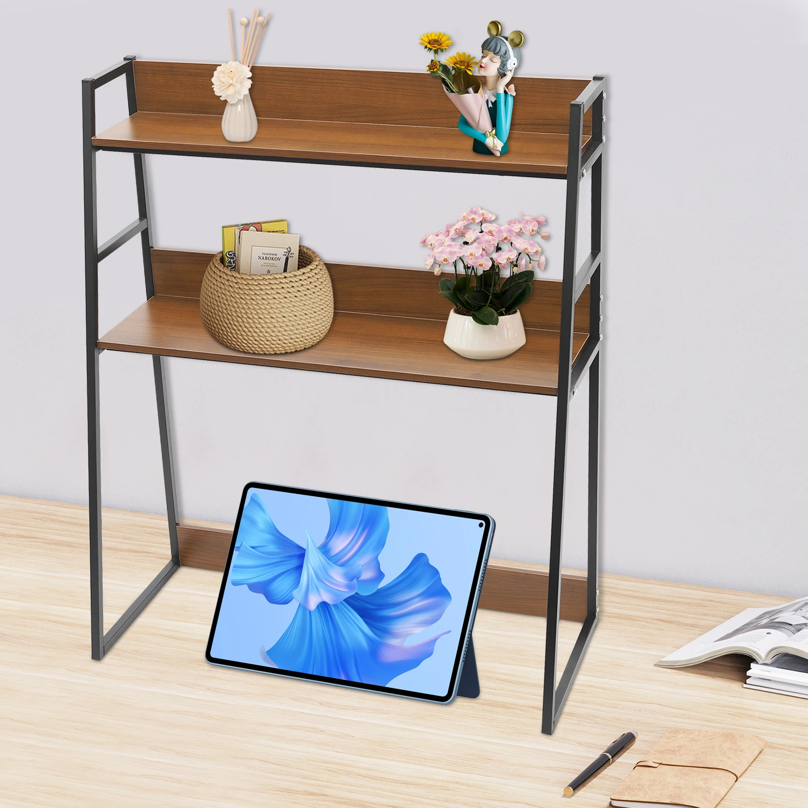 デスクトップ本棚、多目的本棚オーガナイザー、デスクトップディスプレイラック