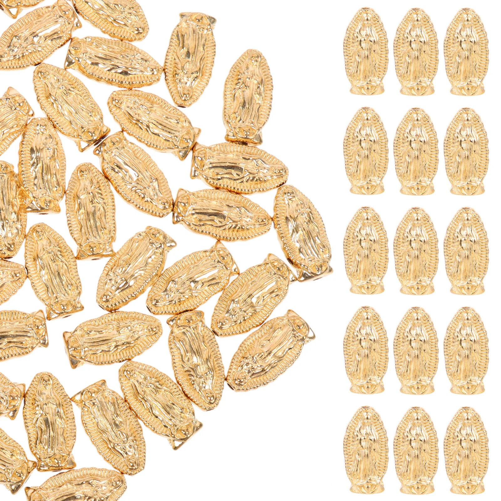

60Pcs Virgin Mary Shaped Pendants Electroplated Alloy Charms for DIY Jewelry Making Necklaces Bracelets Earrings Handmade Craft