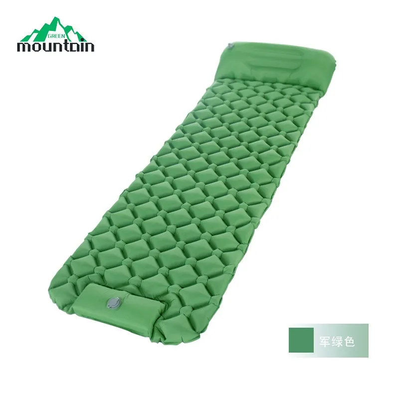 Outdoor inflatable mattress, outdoor camping pedal inflatable sleeping mat 40D nylon TPU moisture-proof camping mat