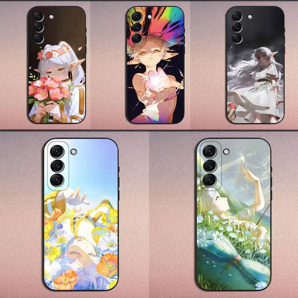 

Frieren japan girl anime Phone Case For Samsung Galaxy A20,A21s,A22,A31,A32,A52,A53,A72,73,A80 Soft Black Cover