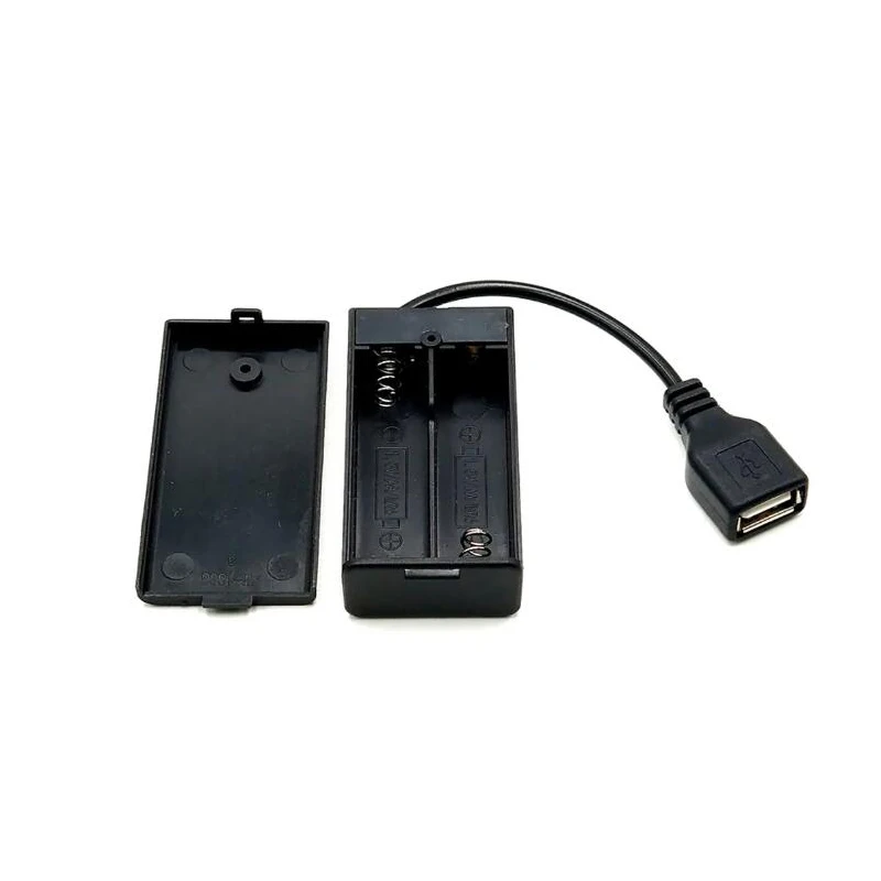 1pcs 2x 3x 4x AA USB a Female Connector Cable 4*AA Black Battery Holder Battery Case With ON/OFF Switch and Cover