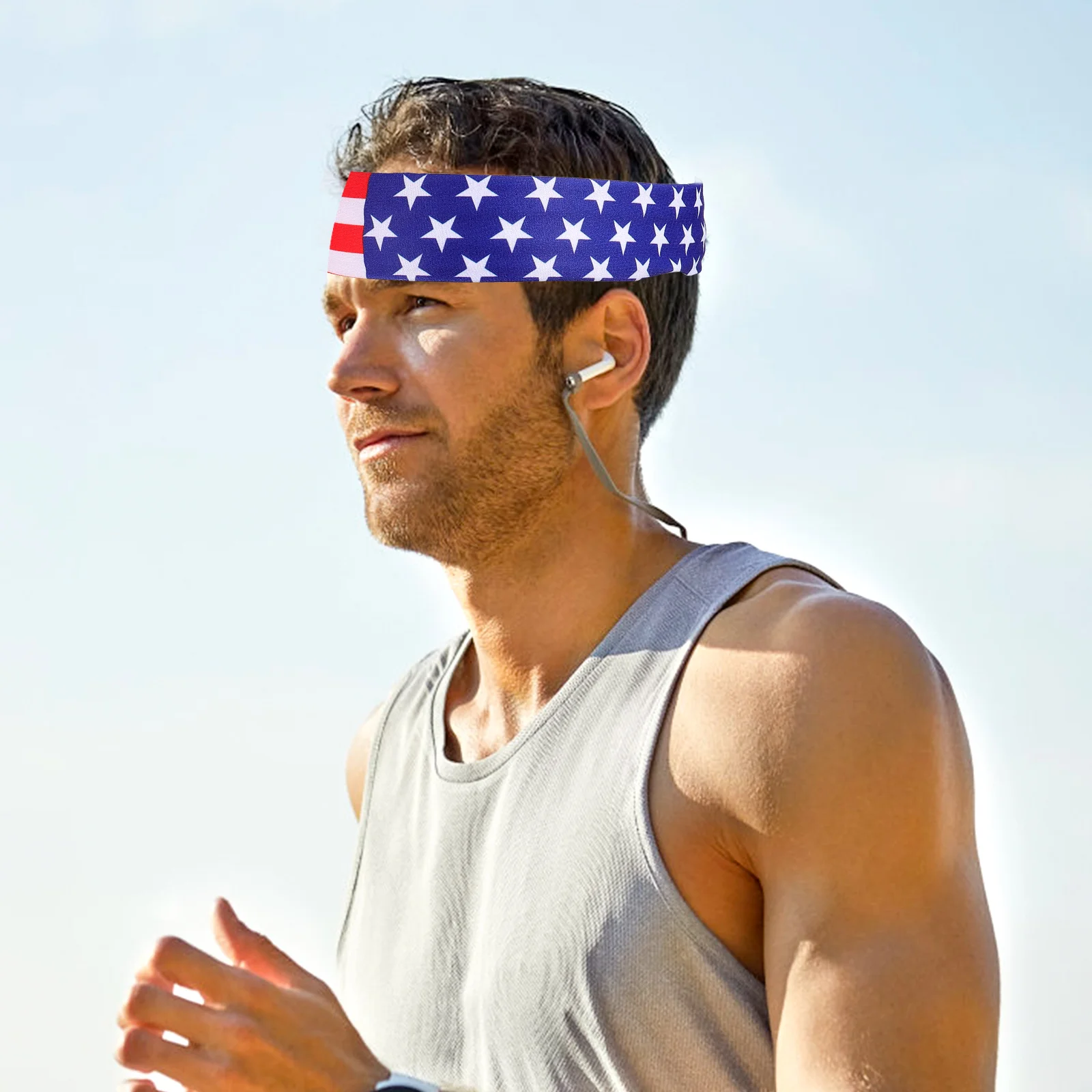 

Sweat Absorbent Headb Polyester Fitness Yoga Wide Women Men Workout Sweatb s Head Wrap Elastic Sport Accessories B52 15