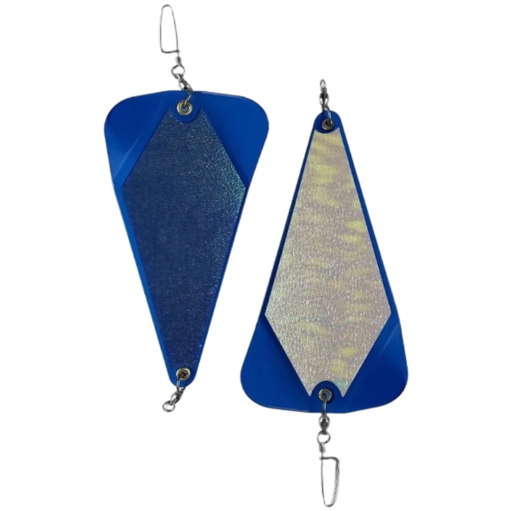 20cm Triangle Trolling Flasher Diving Board for Sea Fishing with Glow Stickers and Ball Bearing Swivel ABS Material