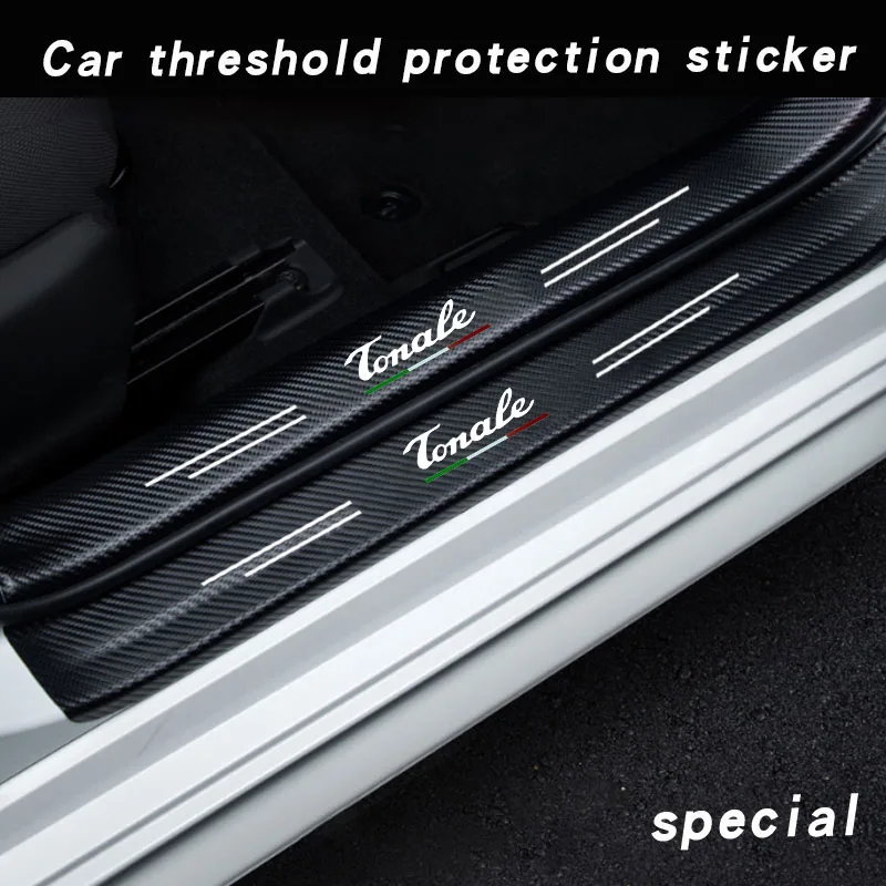 Car Door Sill Protector Welcome Pedal Cover Anti-drity Anti-scratch Strip Protective Strip For Alfa Romeo Tonale Car Accessorie