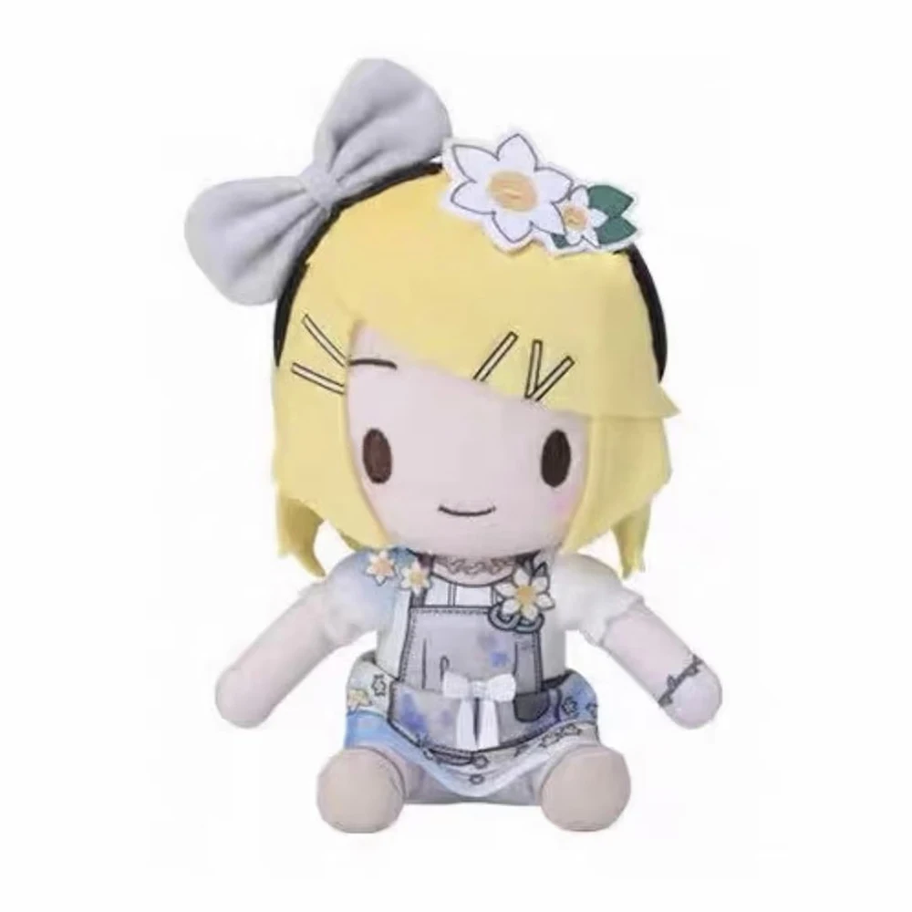 In Stock Original SEGA Akiyama Mizuki Shinonome Ena Plush Doll Infinite gray sitting posture Doll Kagamine Rin 12CM Kawaii Gift