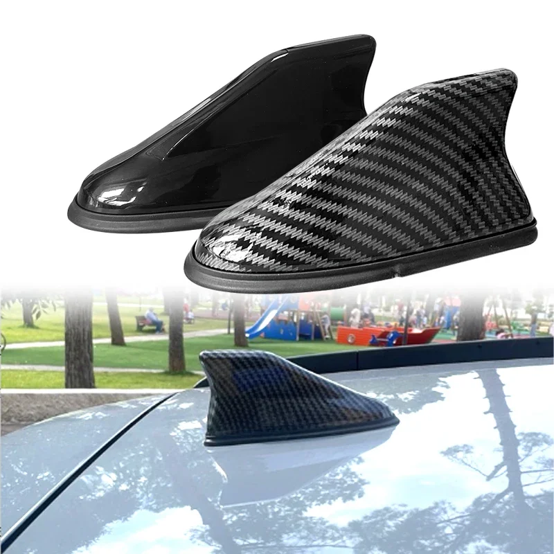 

Car Shark Fin Antenna Carbon Color Auto Radio Signal Aerials Roof Antennas AM/FM Signal Aerials Waterproof Car roof antenna