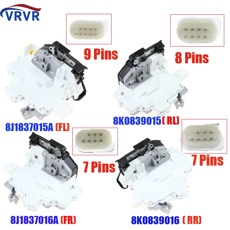 VRVR 8J 1837015 8K 0839015   8J 1837016 8K 0839016   Siłownik zamka drzwi Moduł zatrzasku Silnik do Audi Q3 Q5 Q7 A4 A5 TT B6 Seat Skoda
