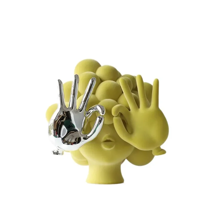 

Wine Cabinet Foyer Exhibition Hotel Modern Luxury Mysterious Female Sculpture Creative Resin Crafts