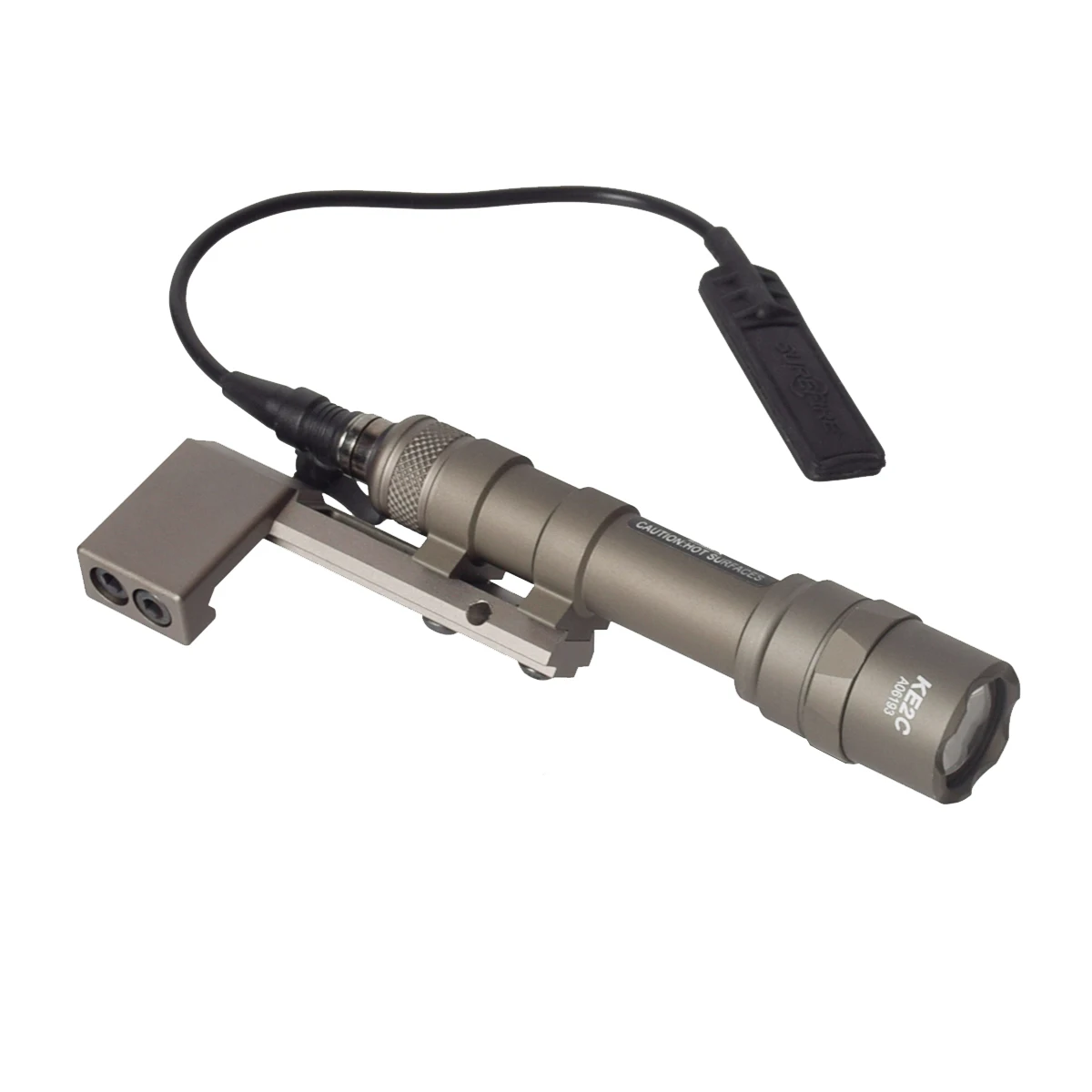 QIRUIMY M300A tactische zaklamp met dubbele functie schakelaar, 600 lumen zaklamp scout licht voor 20mm Picatinny Rail System (Zwart