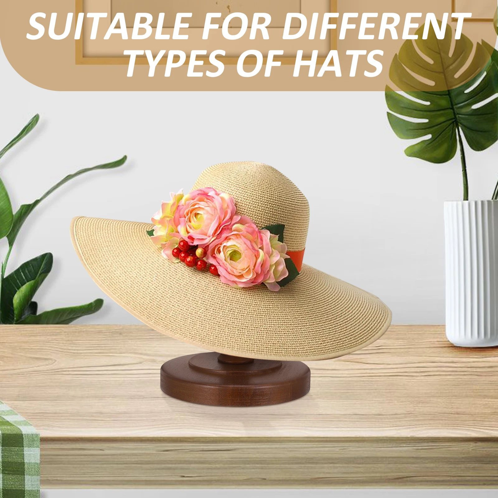 

Hat Display Stand Holder Wood Hats Cap Vintage Desktop Holders for Rack Vendors Block
