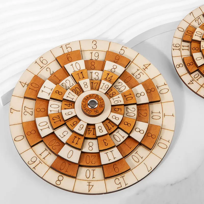 Niveau 10-hersenbrandende wiskunde plus nummerpuzzelspeelgoed, tienerpuzzel houten driedimensionale puzzel 3-6-50 jaar oud