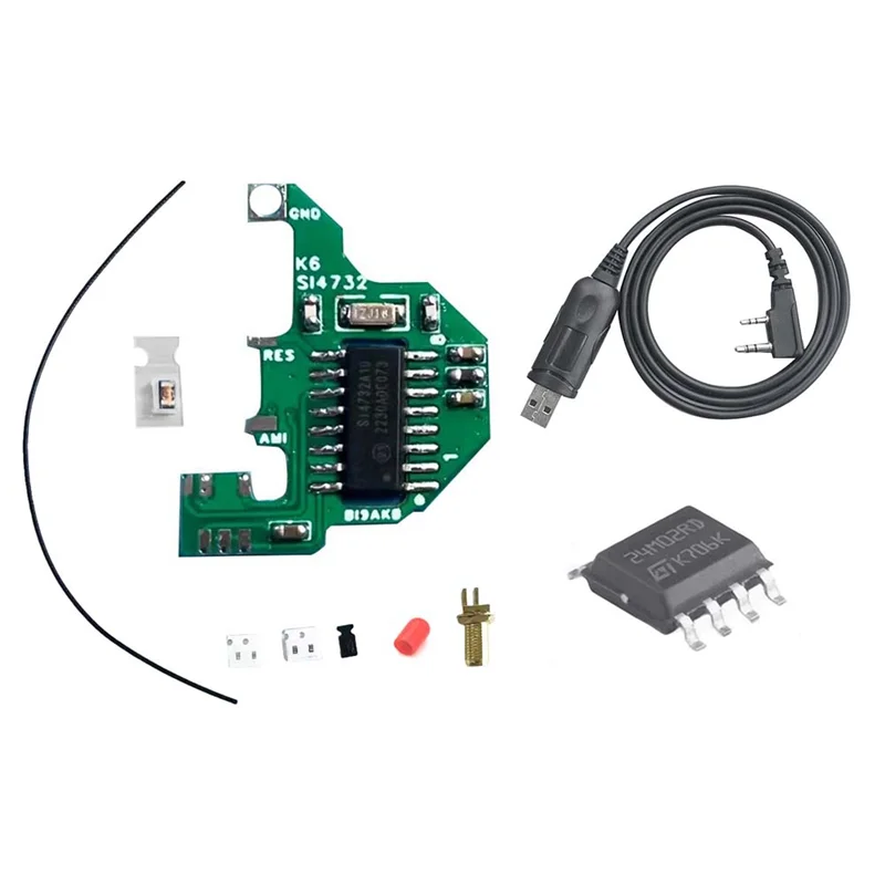 

Well Made-SI4732 Module And Crystal Oscillator+2M Expansion Chip+Programming Cable FPC For Quansheng UVK5/K6 Dual Antenna Soluti