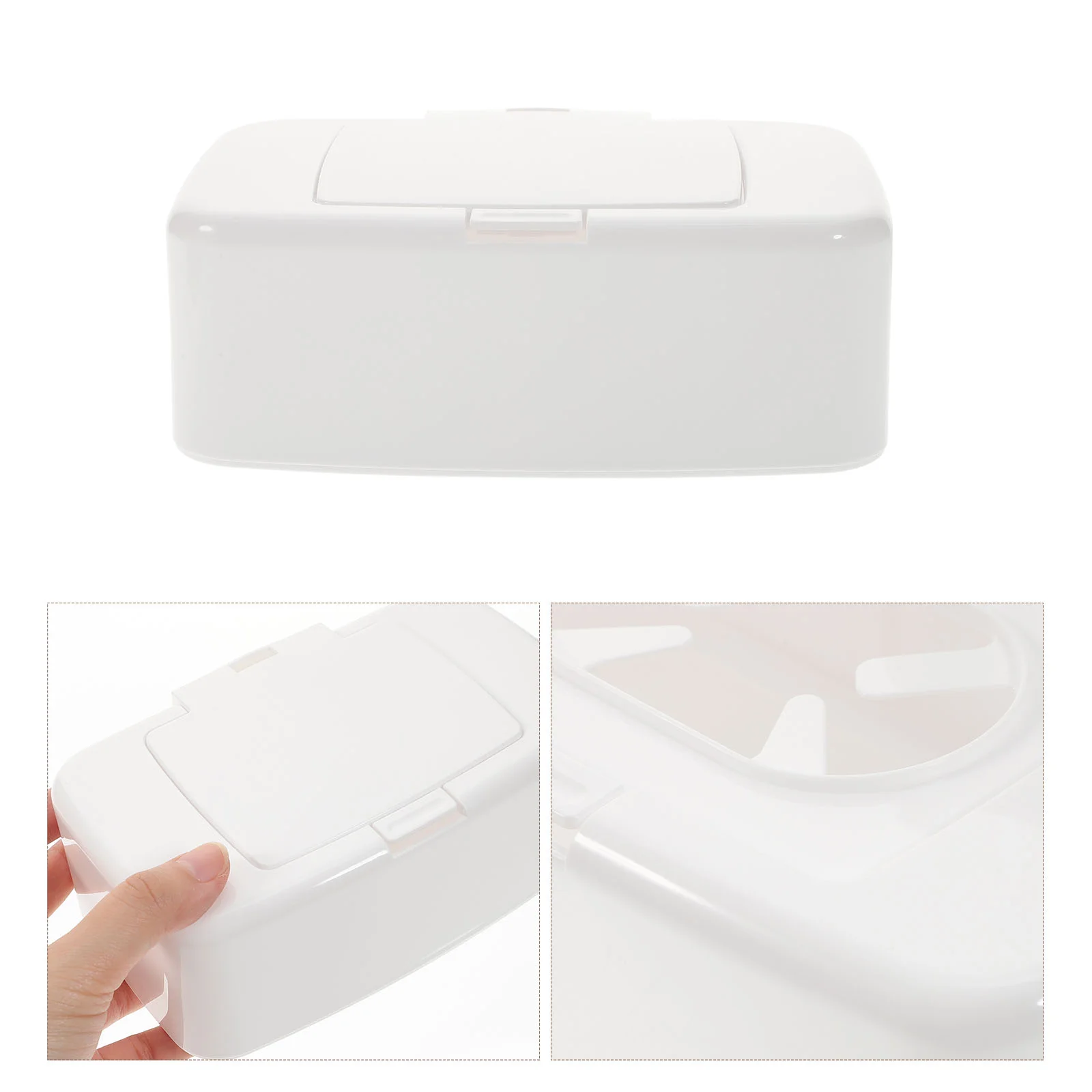 

Storage Box Wet Wipe Dispenser Household Tissue Case Desk Dispenser Refillable Lid Home Travel