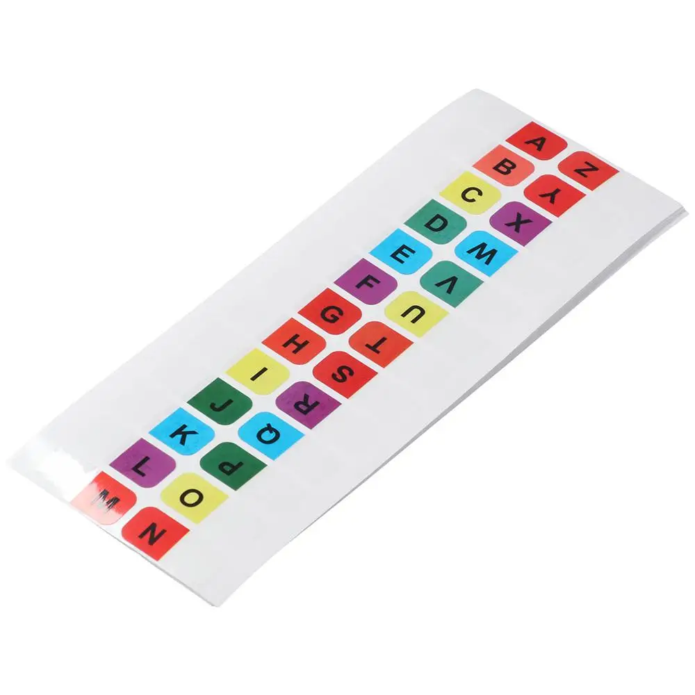 New A-Z Sticky Tabs Multicolor Self-Adhesive Index Tabs 208PCS Alphabet Book Tabs Dictionary