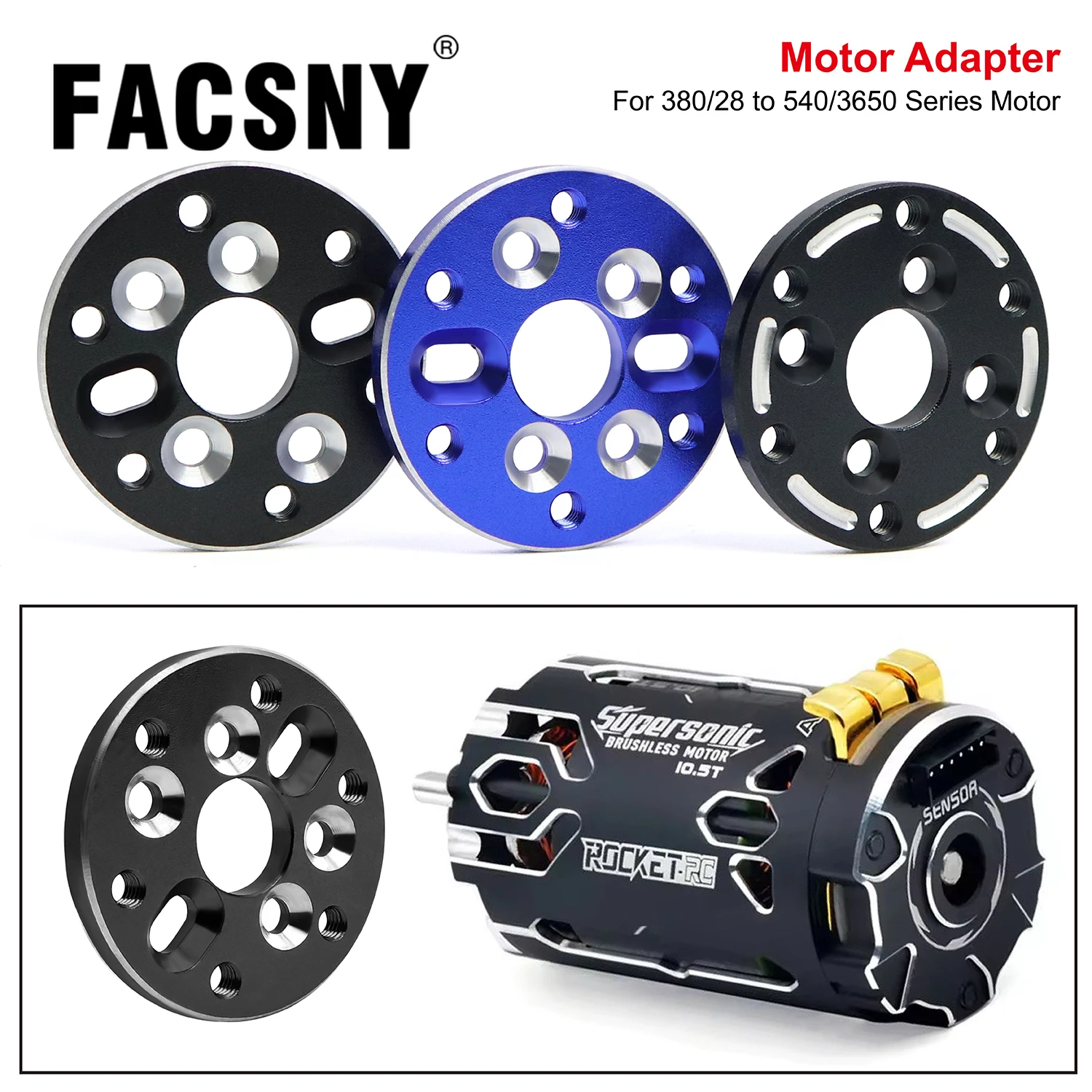 Adaptador de motor de metal 380/28 a 540, conversor de motor 3650 para raio x serpente xpress ptg lracing 3racing sakura rc buggy peças de atualização