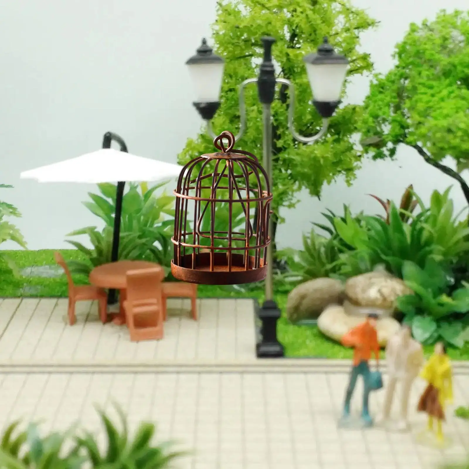 

Dollhouse Mini Birdcage Alloy 1 12 Scale Miniature Furniture Decor Accessories for Living Room Garden Balcony