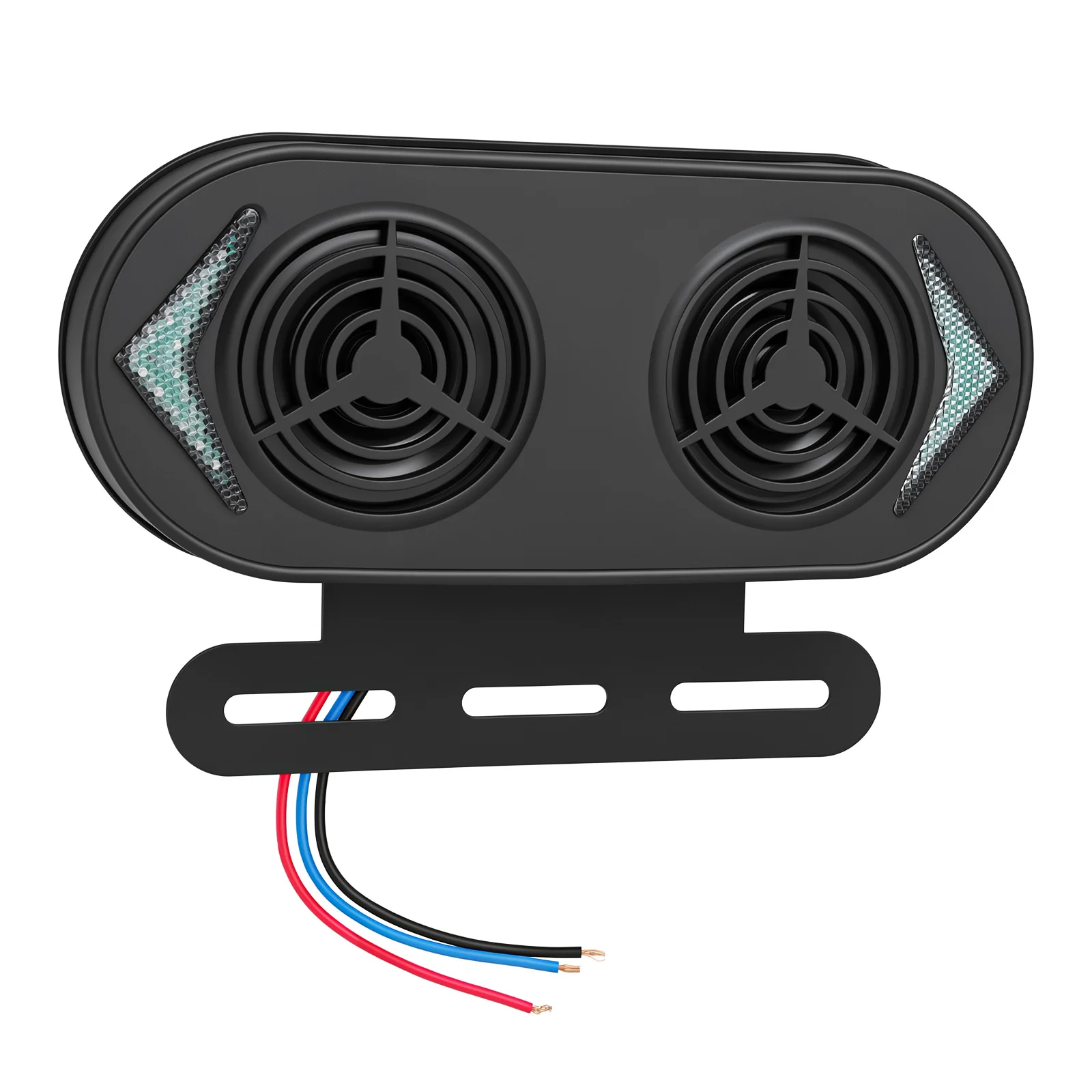 Motorcycle Alarm Backup Horn with Turn Signal Light Lamp 22 Sounds Car Electric Loud Horn Dual Speaker for Train Boat SUV 12V