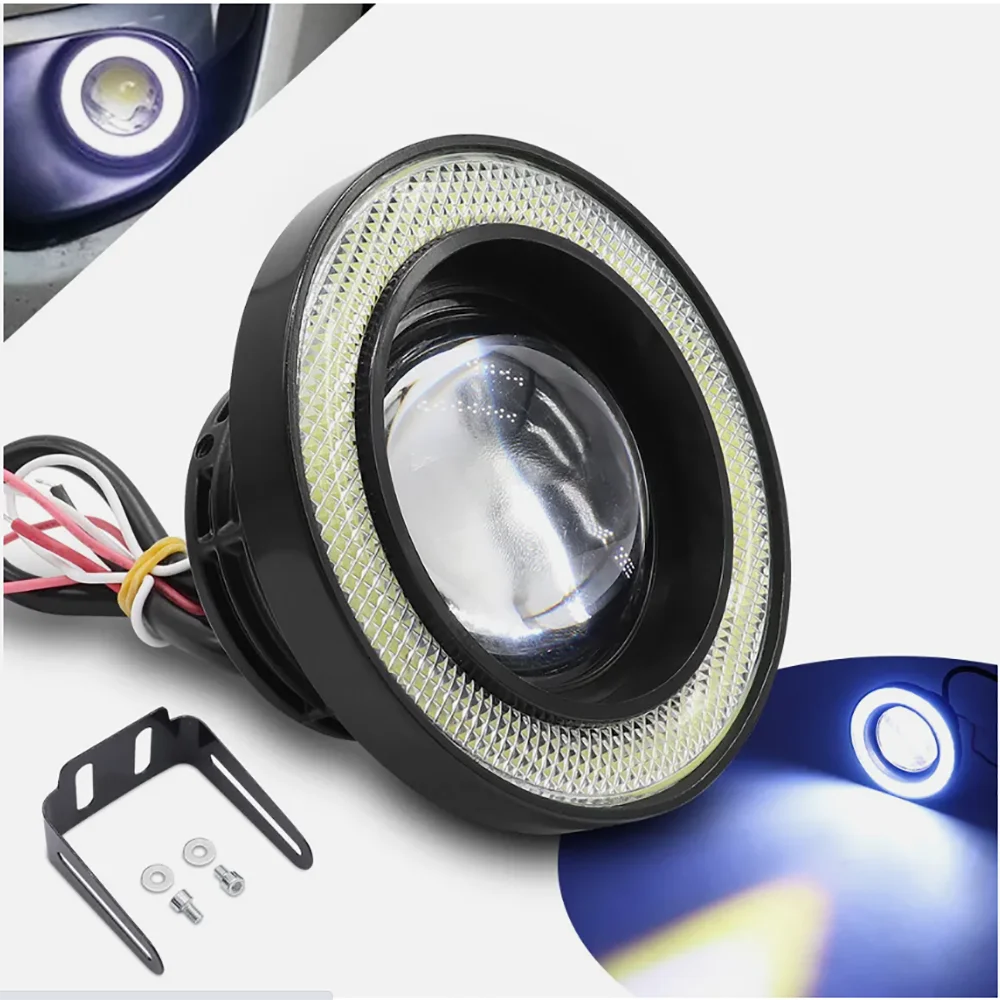 

89mm LED car fog light, white daytime running light, motorcycle headlight