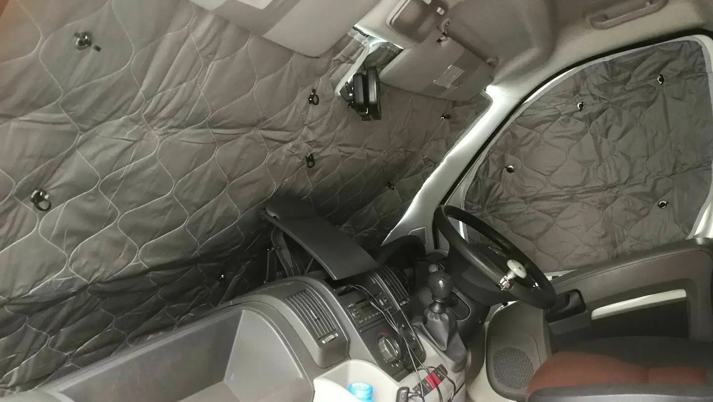 Internal Thermal Blinds 7 Layers Cover Windscreen for Fiat Ducato 2006 2022 for Peugeot Boxer/Citroen Relay Windshield Sunshades