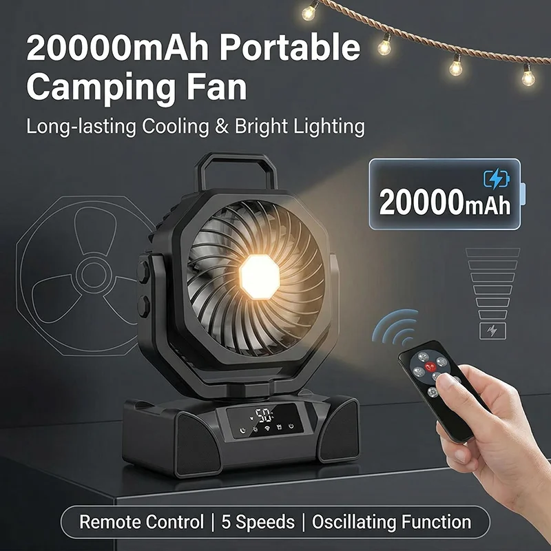 Camping Fan 3 IN1 P…